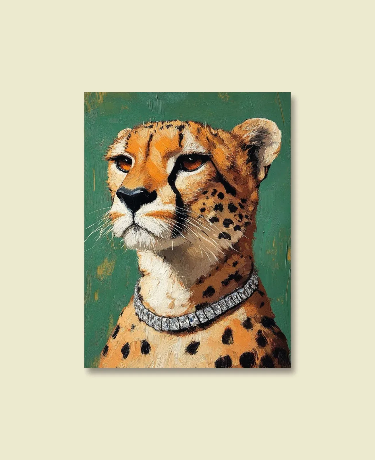 Cheetah portrait canvas art