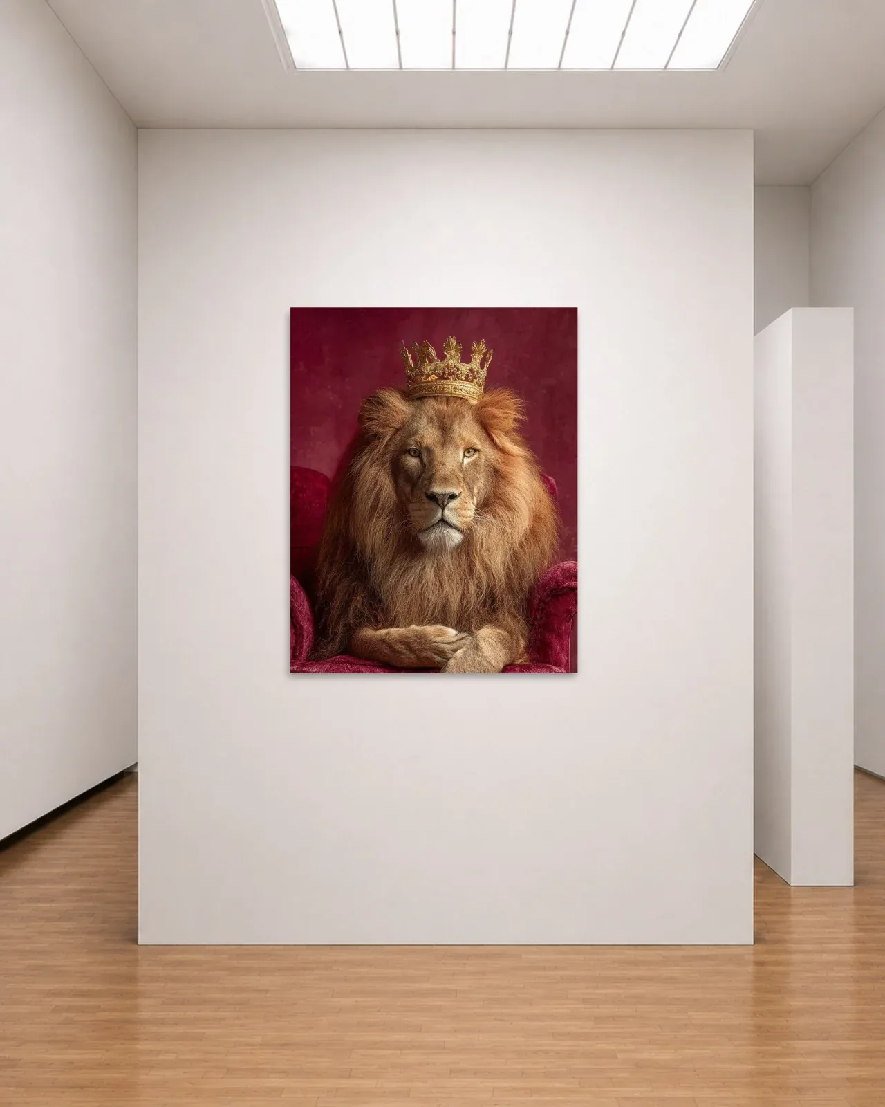 Crowned lion canvas art alternate